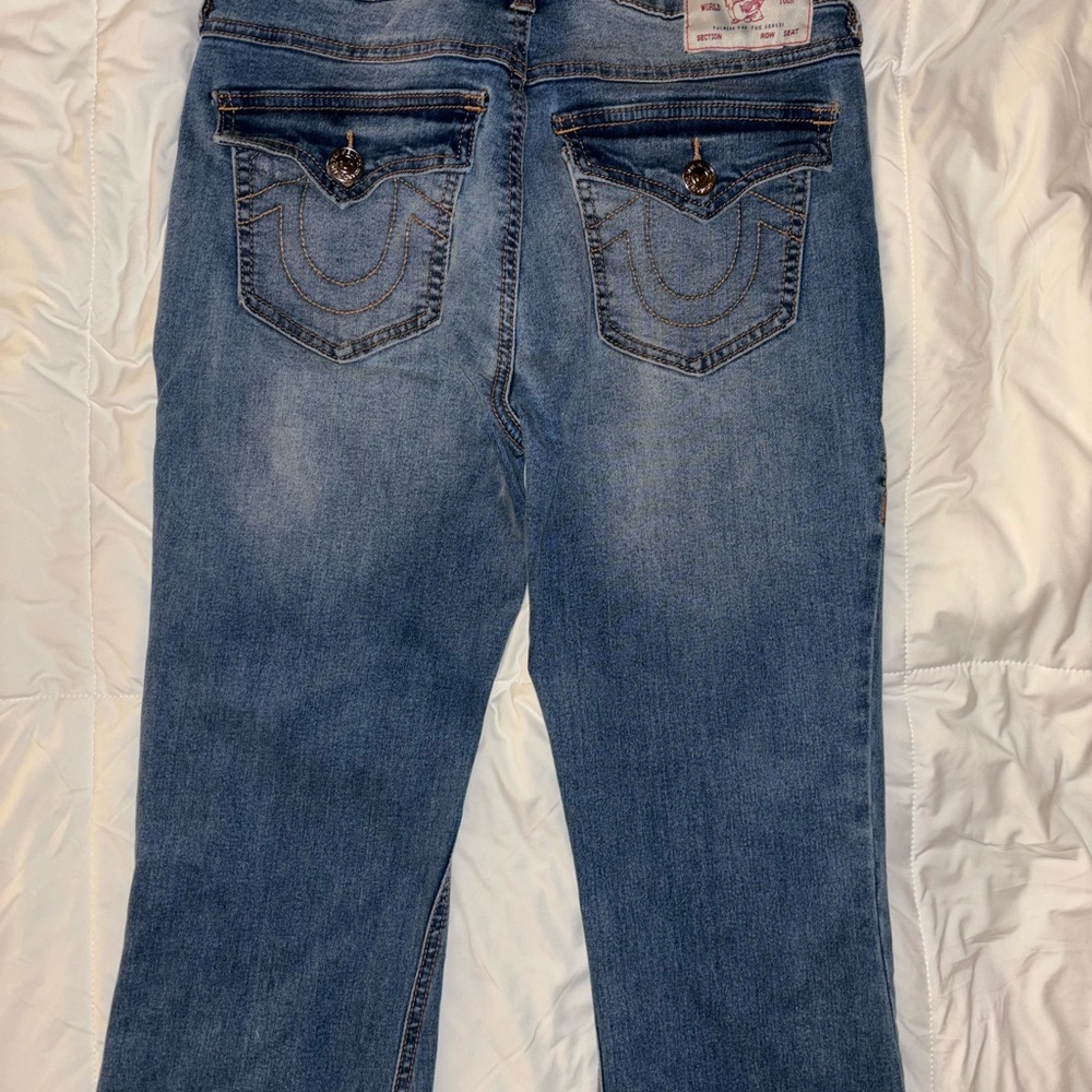 True Religion Women's Classic Blue Straight Leg Jeans